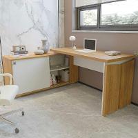 Mesa Escrivaninha Em L 135x168cm 1 Porta Sharp A06 Olmo/branco - Mpozenato - 10