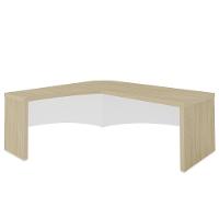 Mesa Diretor Em L Lado Esquerdo 200x180cm Corp A06 Carvalho/branco - Mpozenato - 2