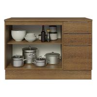 Balcão De Pia Cozinha 2 Portas E 3 Gavetas (com Tampo) Rustic Stella Madesa Rustic