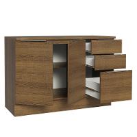 Balcão De Pia Cozinha 2 Portas E 3 Gavetas (com Tampo) Rustic Stella Madesa Rustic - 7