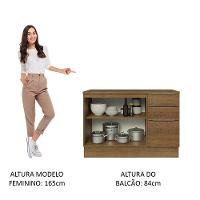 Balcão De Pia Cozinha 2 Portas E 3 Gavetas (com Tampo) Rustic Stella Madesa Rustic - 10