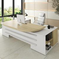 Mesa Em U Presidente Com Tomadas Tamburato Corp A06 Carvalho/branco - Mpozenato - 1