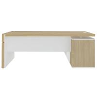 Mesa Diretor Em L Com Tomada 183x202cm Corp A06 Carvalho/branco - Mpozenato - 9