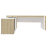 Mesa Diretor Em L Com Tomada 183x202cm Corp A06 Carvalho/branco - Mpozenato - 10