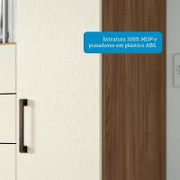 Cômoda Multiuso 1 Porta 6 Gavetas Com Pés Marabá Santos Andirá Jatoba/areia - 5