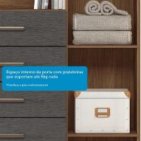 Cômoda Multiuso 1 Porta 6 Gavetas Com Pés Marabá Santos Andirá Jatoba/grafitte - 5