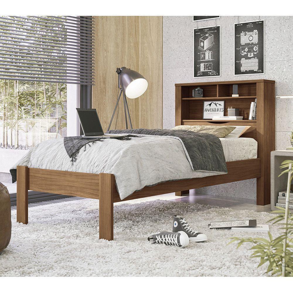 Cama De Solteiro Com Baú Invicta Santos Andirá Jatoba - 1