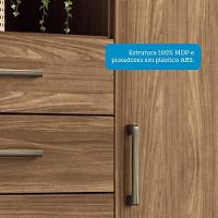 Cômoda Multiuso 1 Porta 6 Gavetas Com Pés Marabá Santos Andirá Jatoba - 2