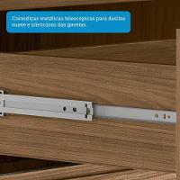 Cômoda Multiuso 1 Porta 6 Gavetas Com Pés Marabá Santos Andirá Jatoba - 3
