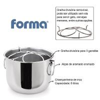 Balde Champanheira Inox Com Grelha Separadora Divisora Destacável Para 3 Garrafas Balde De Gelo - 2