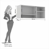 Aéreo 03 Portas Reflecta Valência Branco Salleto Móveis Cinamomo Com Off White