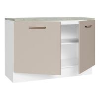 Balcão De Pia Cozinha 2 Portas (com Tampo) Branco/crema Agata Madesa Branco/crema