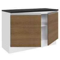 Balcão De Pia Cozinha 100% Mdf 120 Cm 2 Portas Branco/rustic Acordes Madesa Branco/rustic - 6