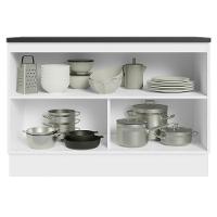 Balcão De Pia Cozinha 100% Mdf 120 Cm 2 Portas Branco/rustic Acordes Madesa Branco/rustic - 7