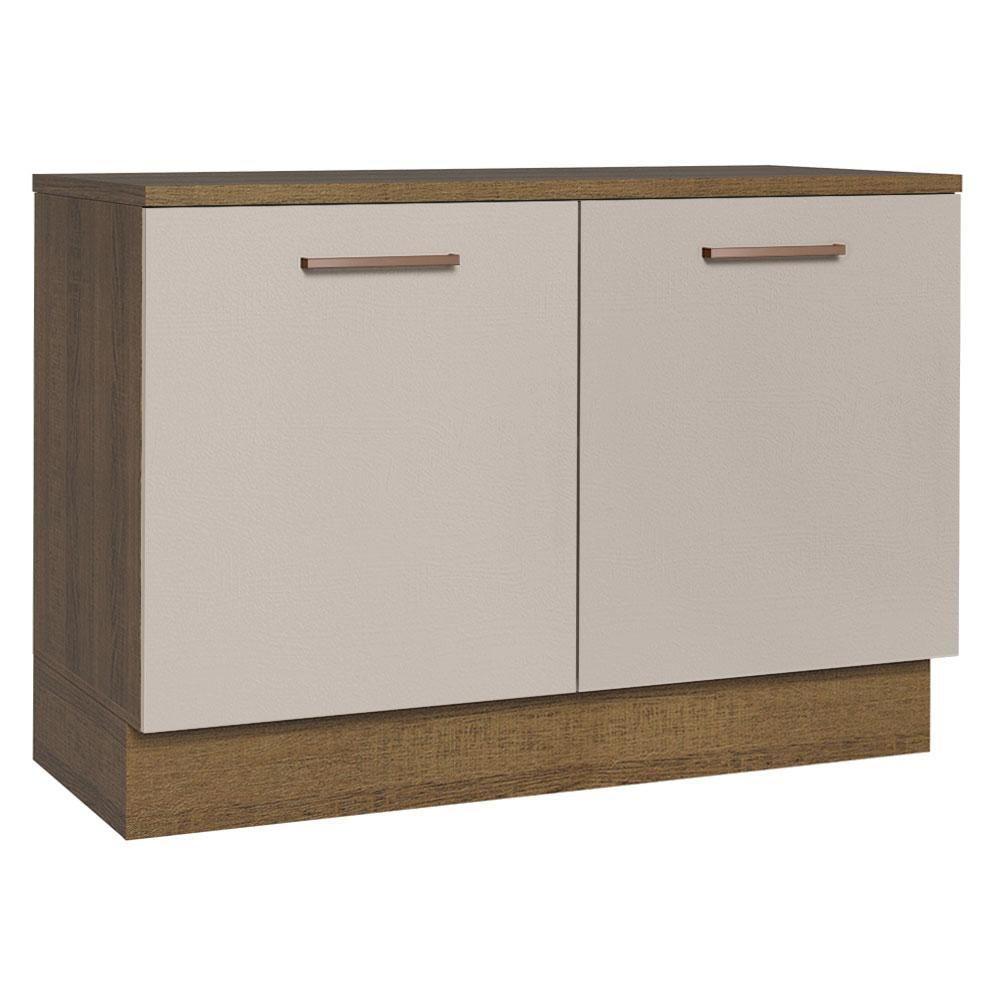 Balcão De Pia Cozinha 2 Portas (com Tampo) Rustic/crema Agata Madesa Rustic/crema - 1