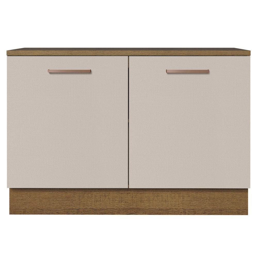 Balcão De Pia Cozinha 2 Portas (com Tampo) Rustic/crema Agata Madesa Rustic/crema - 6