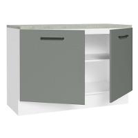 Balcão De Pia Cozinha 2 Portas (com Tampo) Branco/cinza Agata Madesa Branco/cinza - 7