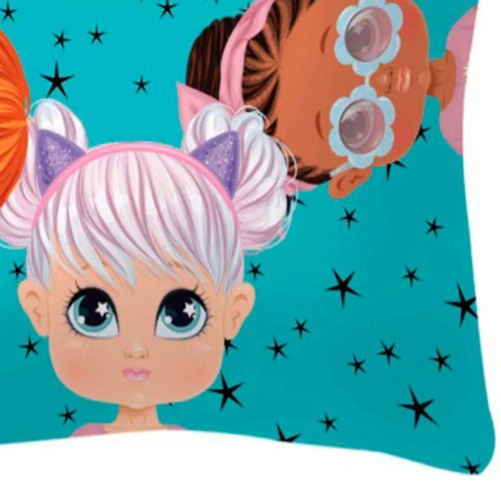 Fronha Portallar Malha 100% Algodao Estampa Localizada Juju 48cmx68cm Verde - 2