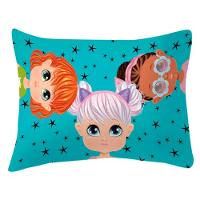 Fronha Portallar Malha 100% Algodao Estampa Localizada Juju 48cmx68cm Verde - 1