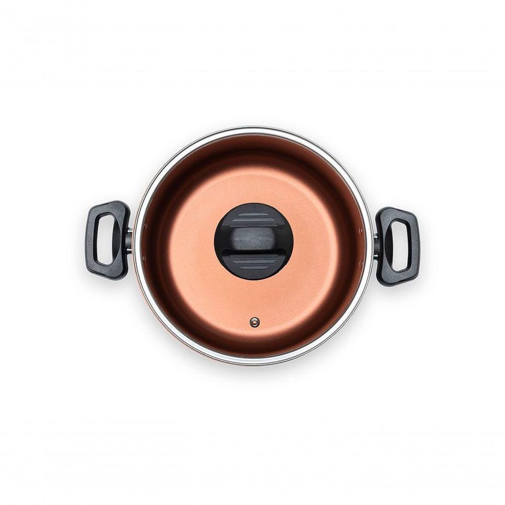 Caçarola Com Tampa 18 Cm 1,9 L Revestimento Pro-flon Antiaderente Cor Cinza Range Linha Topázio Brinox Cinza - 2