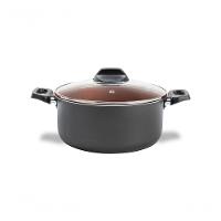 Caçarola Com Tampa 18 Cm 1,9 L Revestimento Pro-flon Antiaderente Cor Cinza Range Linha Topázio Brinox Cinza - 1