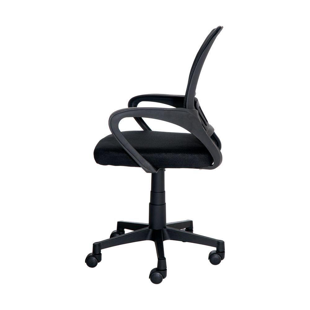Cadeira De Escritório Basic Diretor Estofado Tela Mesh Base Giratória Preta Altura Ajustável - 5