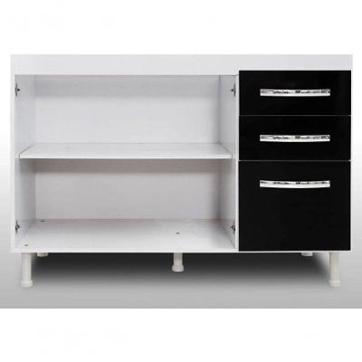 Balcão Gabinete De Pia Sem Tampo 120cm Nathan 2 Portas Rústico - Ssx Multicoisas Cor Rústico Chocolate
