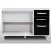 Balcão Gabinete De Pia Sem Tampo 120cm Nathan 2 Portas Rústico - Ssx Multicoisas Cor Marrom - 4