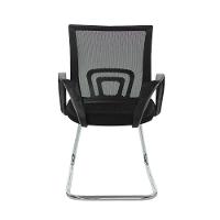 Cadeira Escritório Basic Diretor Fixa Tela Mesh Preta Base Cromada.