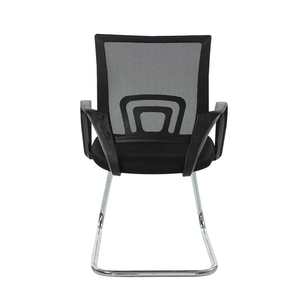 Cadeira Escritório Basic Diretor Fixa Tela Mesh Preta Base Cromada - 4