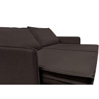 Sofá Sem Caixa Retrátil Baú 1,55m Lounge Linho Marrom Cama Inbox - 2