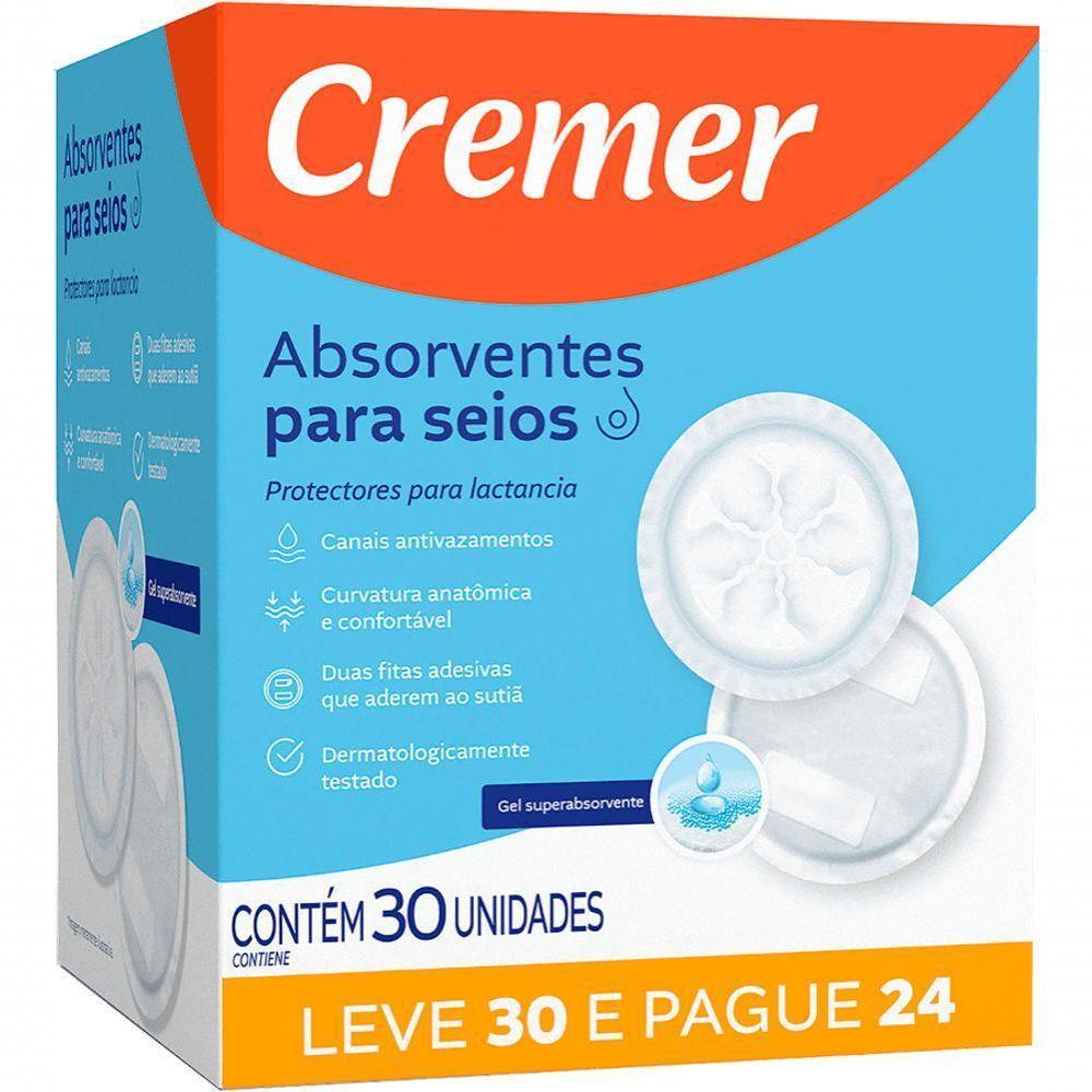 Absorventes Para Seios Cremer Com 30 Unidades - 1