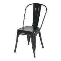 Kit Com 2 Cadeira Tolix Iron Aço Carbono Industrial - Preto - 3