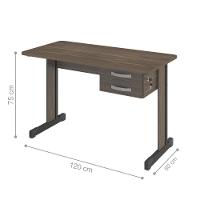 Jogo Cadeira Inclinável E Mesa Com Gaveteiro Affara Preto - 4