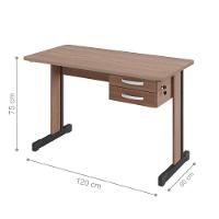 Jogo Cadeira Inclinável E Mesa Com Gaveteiro Montana Preto - 4