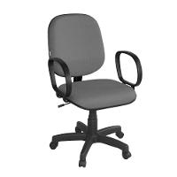 Cadeira Giratória Com Braço Diretor Cinza - 1