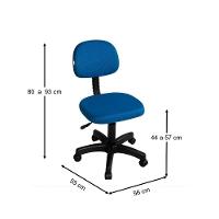 5 Cadeiras Para Escritório Giratória Viena Azul - 2
