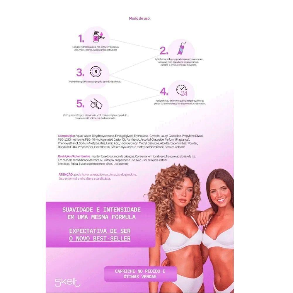 Skelt Red Carpet Glow Dark - água Auto Bronzeadora 150ml - 2