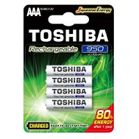 Pilha Recarregável Aaa 950mah Toshiba 4 Unidades - 1