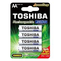 Pilha Recarregável Aa 2600mah Toshiba 4 Unidades - 1