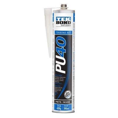 Adesivo Pu40 Preto Cartucho 310ml Sem Variação único