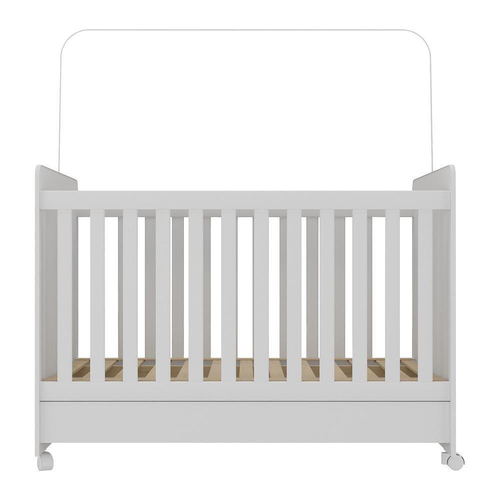 Berço Americano 3 Em 1 Com Colchão Incluso 0504bc Multimóveis Branco Branco - 4