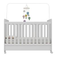 Berço Americano 3 Em 1 Com Colchão Incluso 0504bc Multimóveis Branco Branco - 3