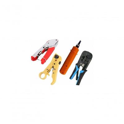 Kit Alicate Push Down + Rj45 Rj11 + Compressão + Decapador