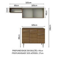 Armário De Cozinha Compacta 165cm Rustic Emilly Madesa 03 Rustic - 8