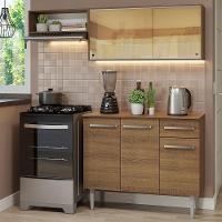 Armário De Cozinha Compacta 165cm Rustic Emilly Madesa 04 Rustic - 1