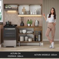 Armário De Cozinha Compacta 165cm Rustic Emilly Madesa 04 Rustic
