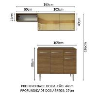 Armário De Cozinha Compacta 165cm Rustic Emilly Madesa 04 Rustic - 7