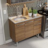 Armário De Cozinha Compacta 165cm Com Pia Rustic Emilly Madesa 05 Rustic - 3