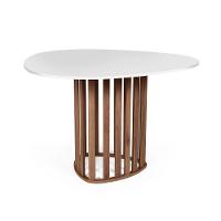 Mesa De Jantar Orgânica 4 Lugares 120x118cm Branco/noronha - Straub Web - 3